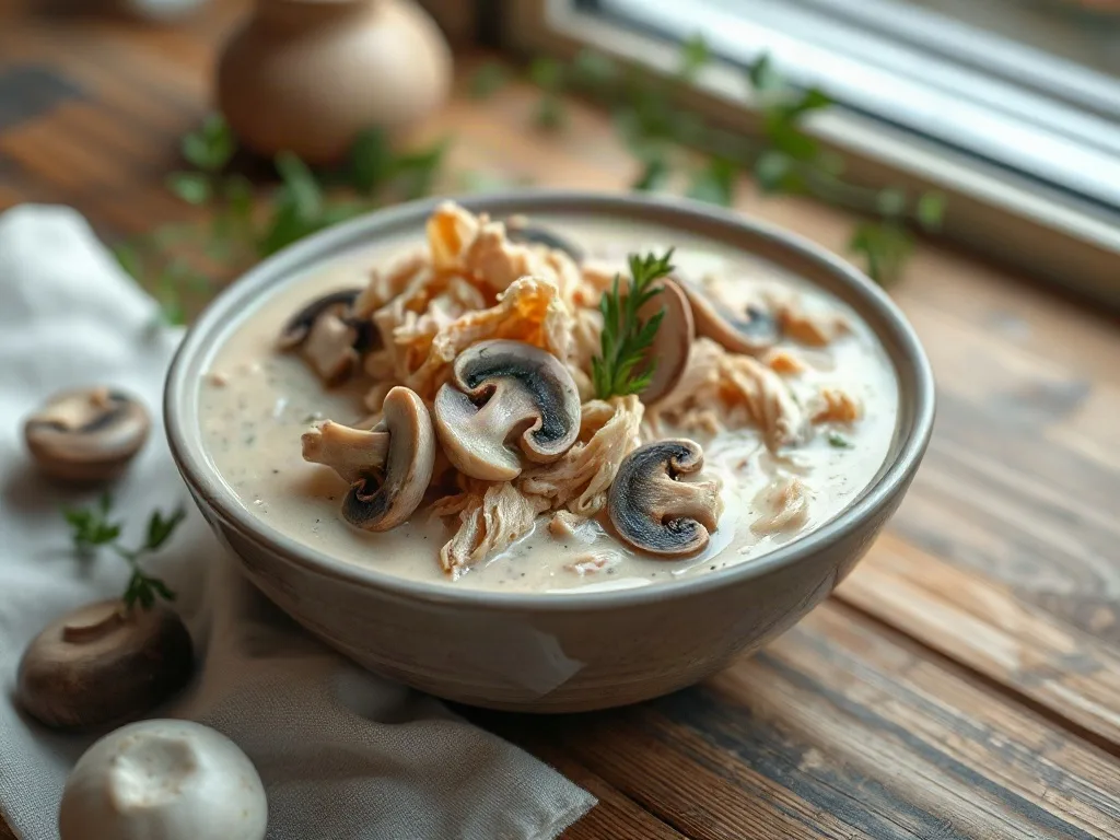 Tavuklu Mantar Çorbası