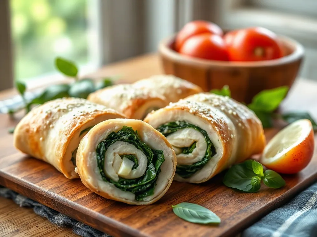 Ispanaklı Tavuk Rulo