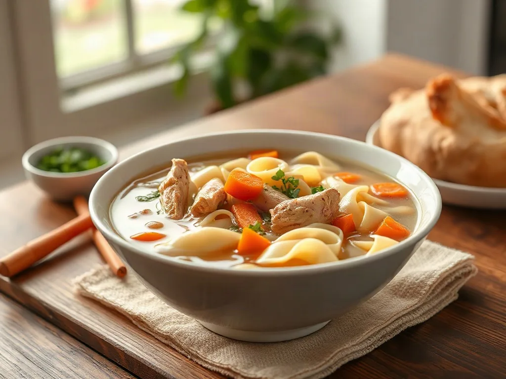 Tavuklu Noodle Çorbası