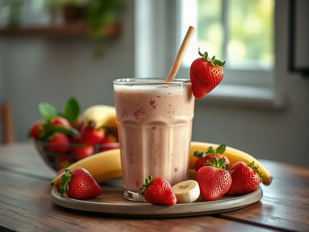 Muzlu Çilekli Smoothie
