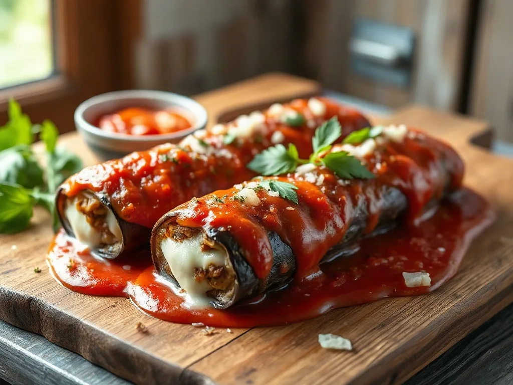 Peynirli Patlıcan Rulo