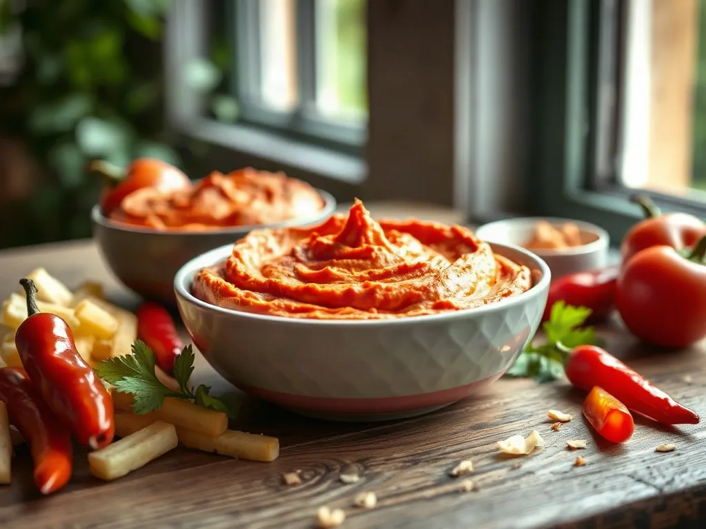 Kırmızı Biberli Humus